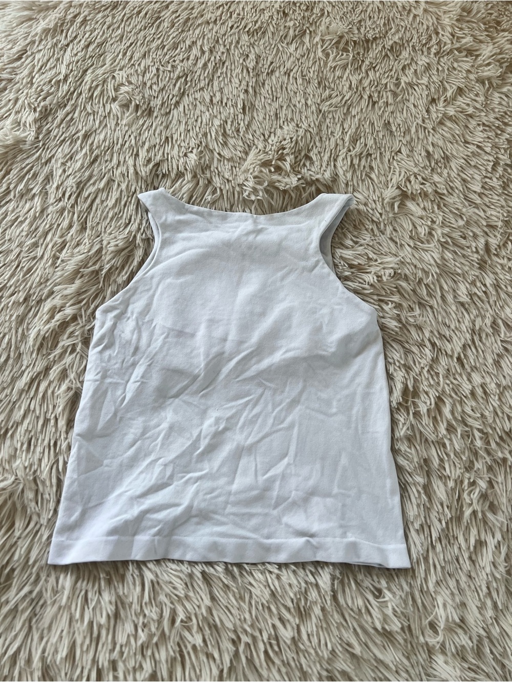 Free People White Ribbed High-Neck Tank - Picture 2 of 2